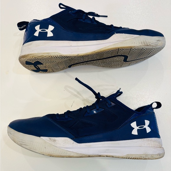 Under Armour Other - Under Armour  Basketball Men's Sneakers Navy and White Athletic Shoes size 14